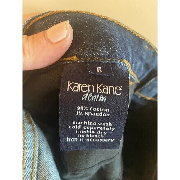 Karen Kane Embellished Dark Wash Jeans Sz.6 - Picture 4 of 4
